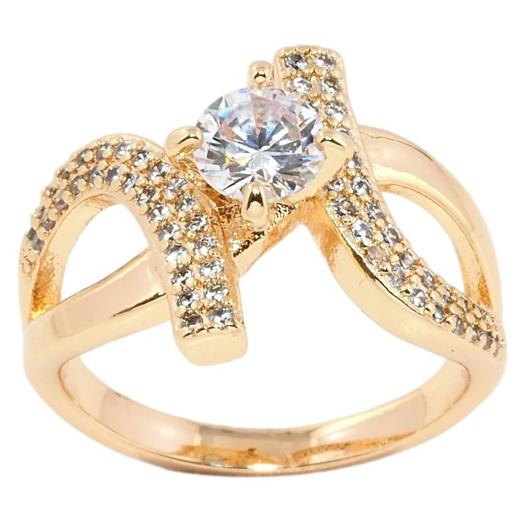 Каблучка Xuping M&L Колір 18К Візерунок з фіанітом та цирконієм фото №3