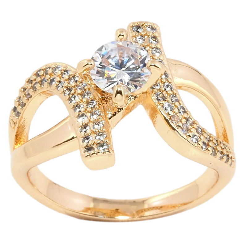 Каблучка Xuping M&L Колір 18К Візерунок з фіанітом та цирконієм фото №2