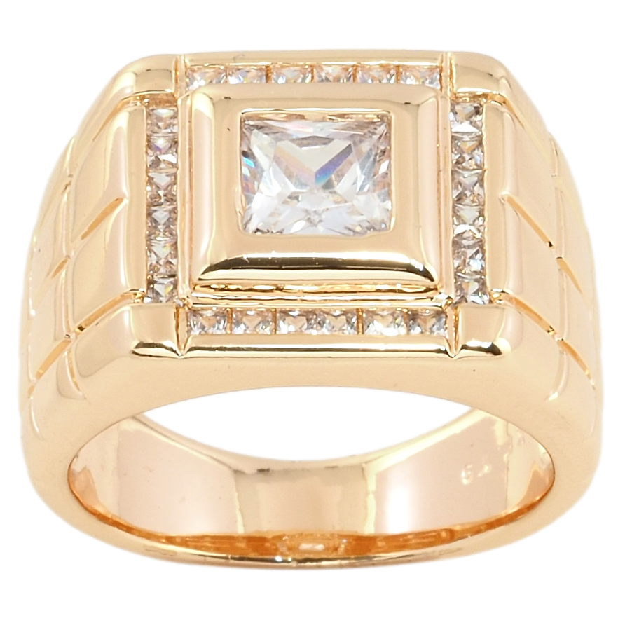 Перстень Xuping M&L Цвет 18К Фианит в обрамлении циркония фото №1 Перстень Xuping M&L Цвет 18К Фианит в обрамлении циркония фото №1