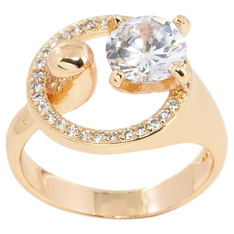 Каблучка Xuping M&L Колір 18К Коло з фіанітом фото №1