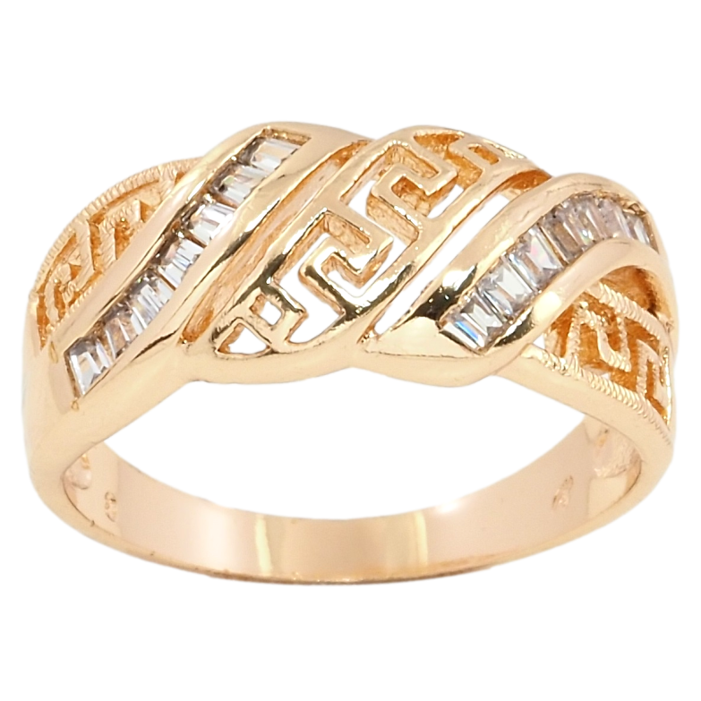 Кольцо Xuping M&L Цвет 18К Греческий орнамент с цирконием фото №1