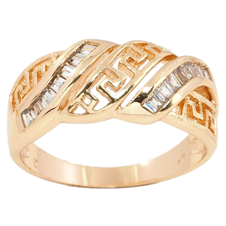 Кольцо Xuping M&L Цвет 18К Греческий орнамент с цирконием фото №1