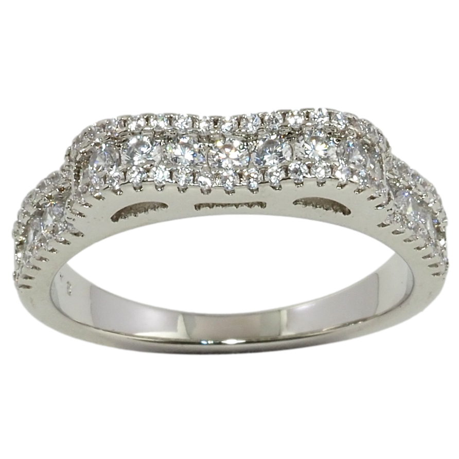 Кольцо Xuping Родий Инкрустация цирконием фото №1