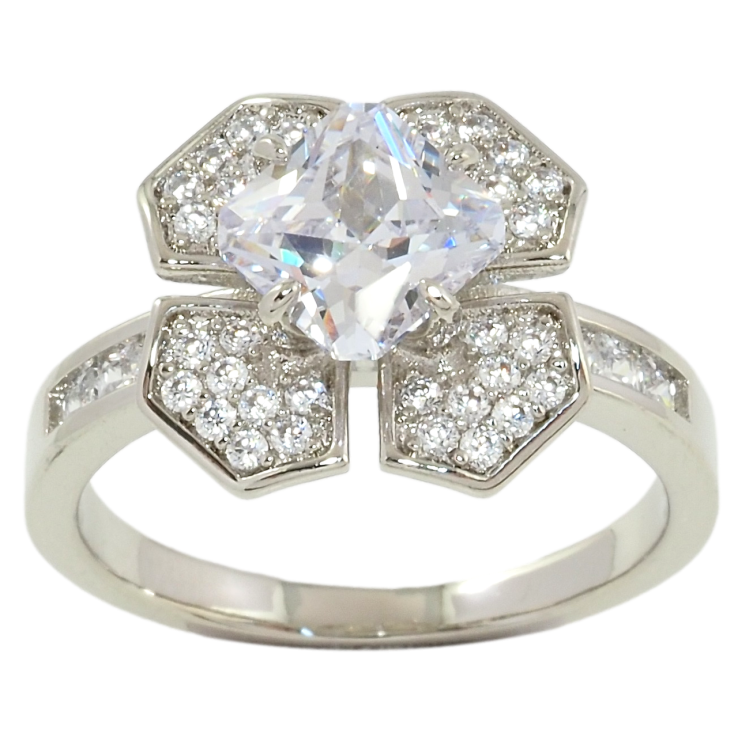 Кольцо Xuping Родий Цветок с цирконием фото №22 Кольцо Xuping Родий Цветок с цирконием фото №22