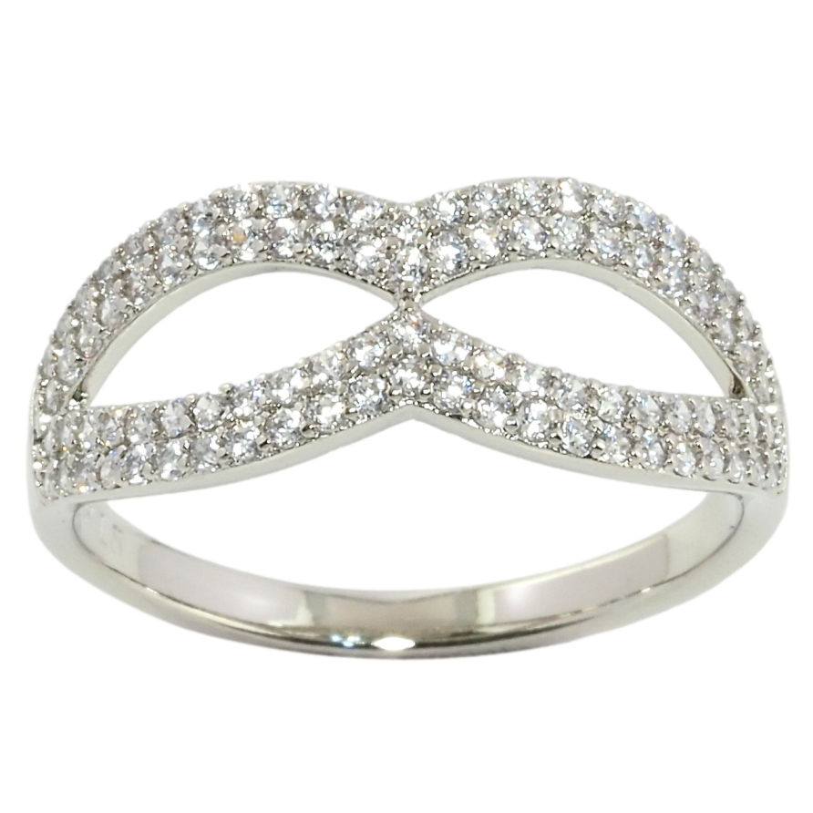 Кольцо Xuping Родий Инкрустация цирконием фото №1