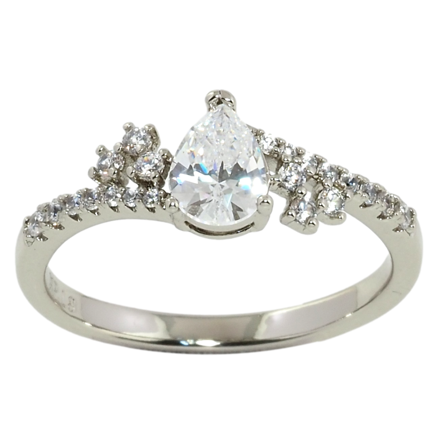 Каблучка Xuping Родій Витончений візерунок з цирконієм фото №1 Каблучка Xuping Родій Витончений візерунок з цирконієм фото №1