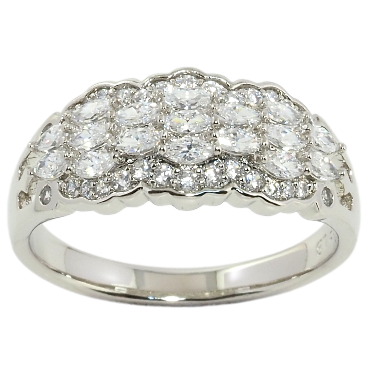 Кольцо Xuping Родий Инкрустация цирконием фото №8