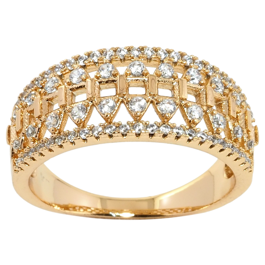 Каблучка Xuping Позолота 18K Інкрустація цирконієм фото №1