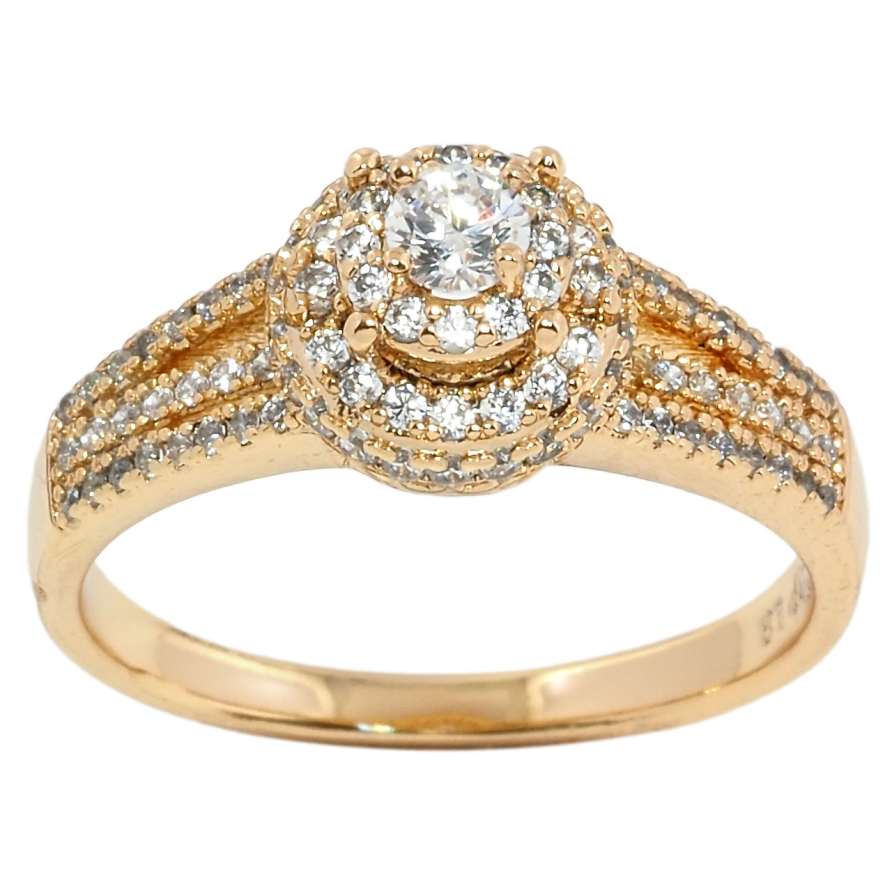 Кольцо Xuping Позолота 18K Инкрустация цирконием фото №1 Кольцо Xuping Позолота 18K Инкрустация цирконием фото №1