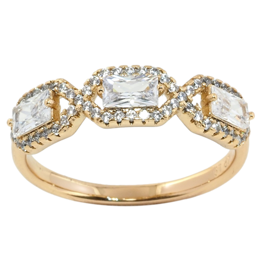 Кольцо Xuping Позолота 18K Инкрустация цирконием фото №1