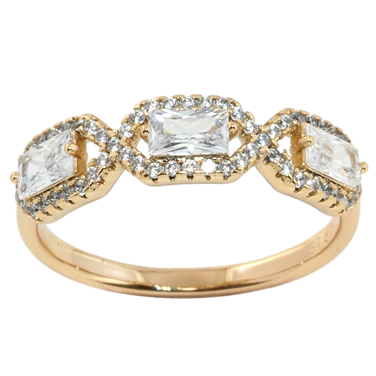 Кольцо Xuping Позолота 18K Инкрустация цирконием фото №14