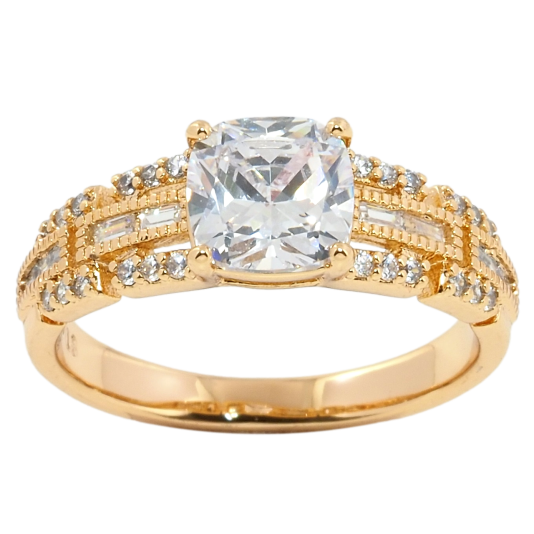 Кольцо Xuping Позолота 18K Узор из циркония с фианитом фото №1