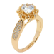 Кольцо Xuping Позолота 18K Кристальный цветок фото №2