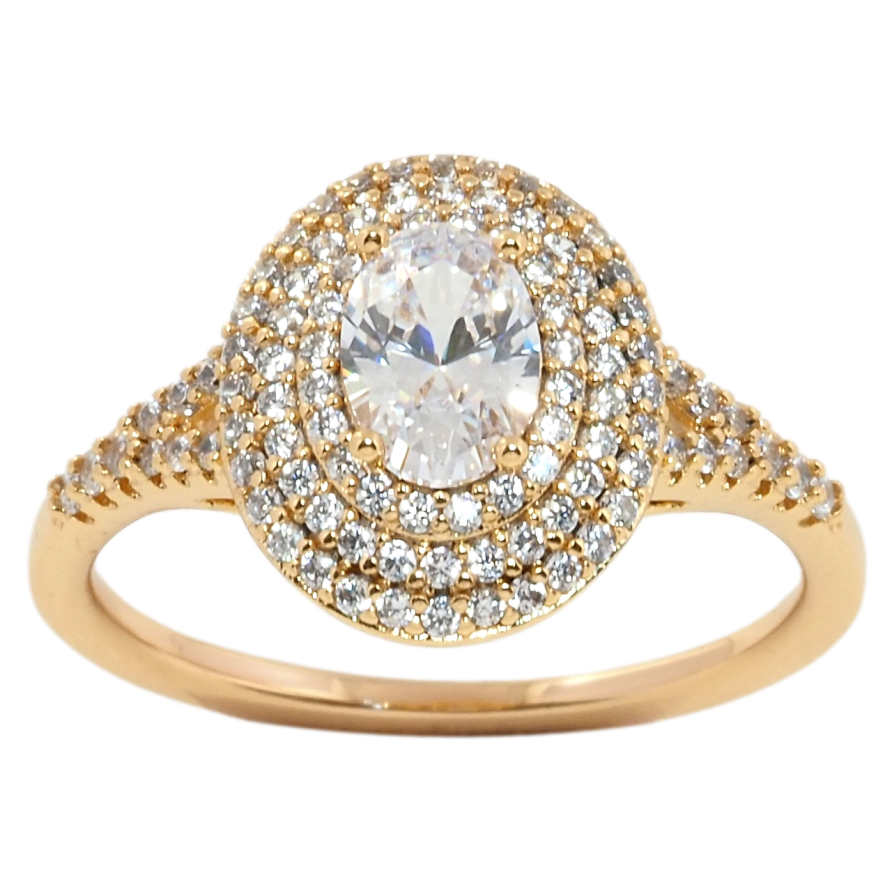 Кольцо Xuping Позолота 18K Инкрустация цирконием фото №1 Кольцо Xuping Позолота 18K Инкрустация цирконием фото №1