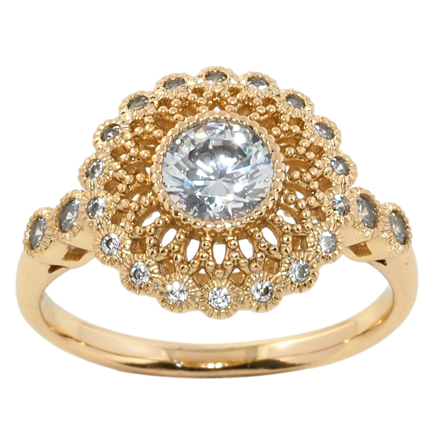 Каблучка Xuping Позолота 18K Декоративна квітка фото №1 Каблучка Xuping Позолота 18K Декоративна квітка фото №1