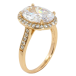 Кольцо Xuping Позолота 18K Фианит в обрамлении циркония фото №2