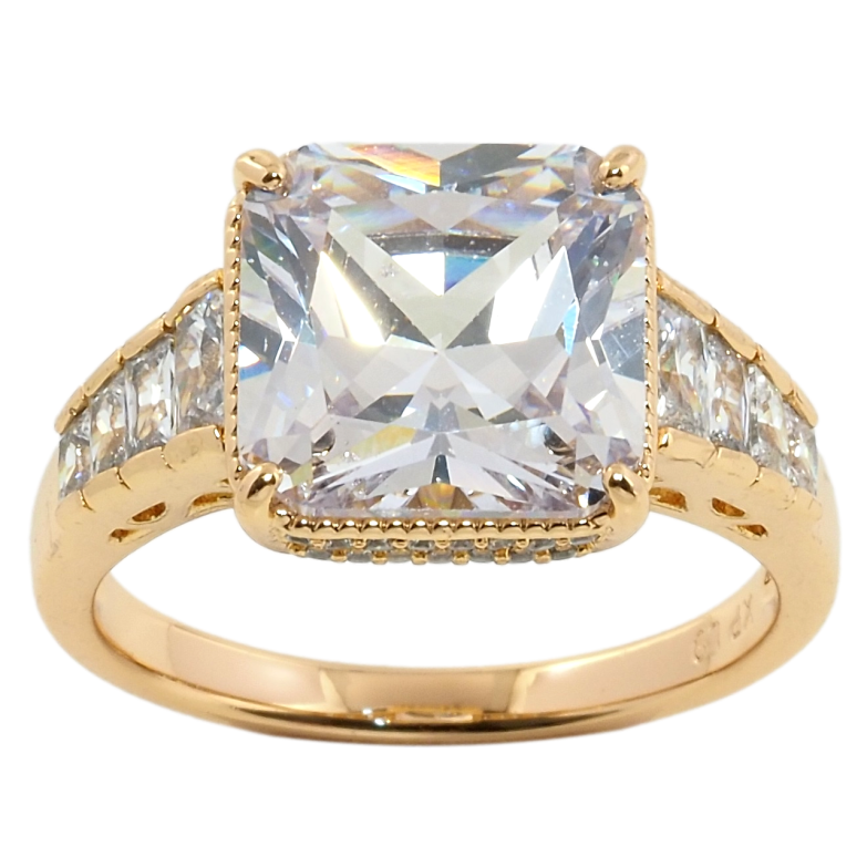 Каблучка Xuping Позолота 18K Фіаніт фото №1