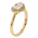 Кольцо Xuping Позолота 18K Кристальное сердечко фото №2