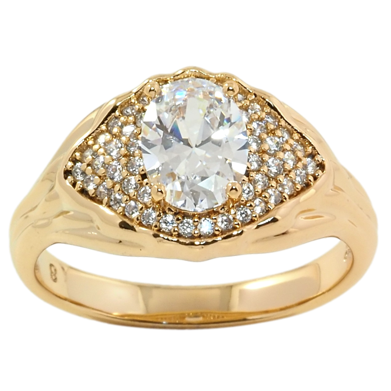 Каблучка Xuping Позолота 18K Інкрустація цирконієм фото №1 Каблучка Xuping Позолота 18K Інкрустація цирконієм фото №1