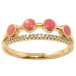 Кольцо Xuping Позолота 18K Дорожка циркония и розовой эмали фото №1