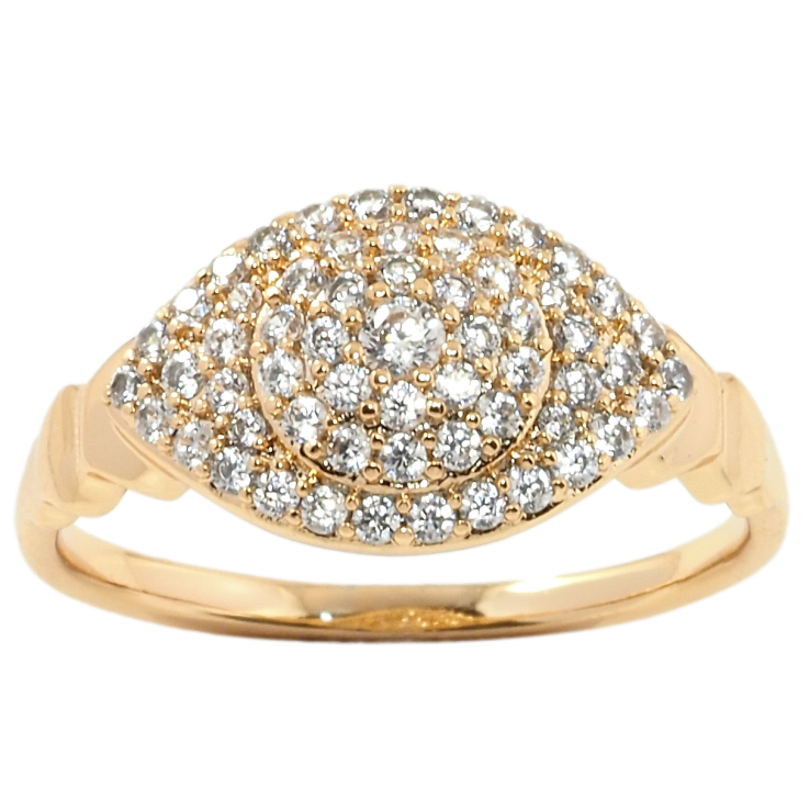 Кольцо Xuping Позолота 18K Инкрустация цирконием фото №7