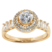 Кольцо Xuping Позолота 18K Фианит в обрамлении циркония фото №1