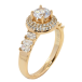 Кольцо Xuping Позолота 18K Фианит в обрамлении циркония фото №2