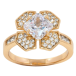 Кольцо Xuping Позолота 18K Цветок с фианитом и цирконием фото №1