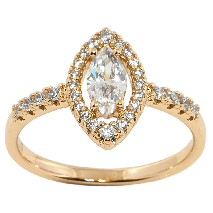 Кольцо Xuping Позолота 18K Инкрустация цирконием фото №24