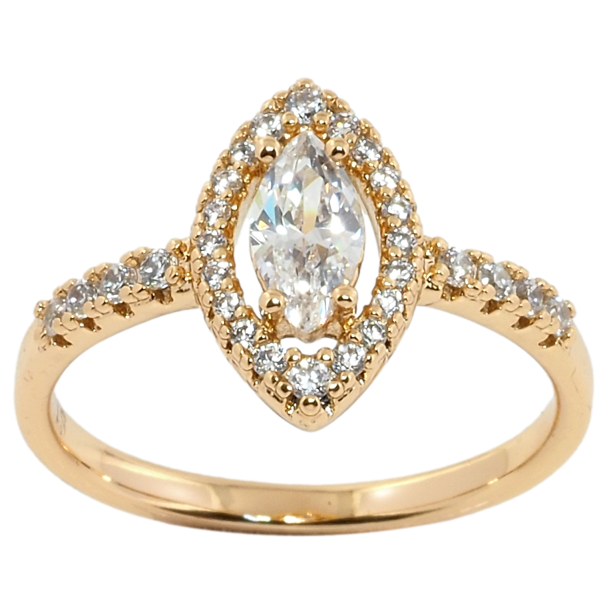 Каблучка Xuping Позолота 18K Інкрустація цирконієм фото №1 Каблучка Xuping Позолота 18K Інкрустація цирконієм фото №1