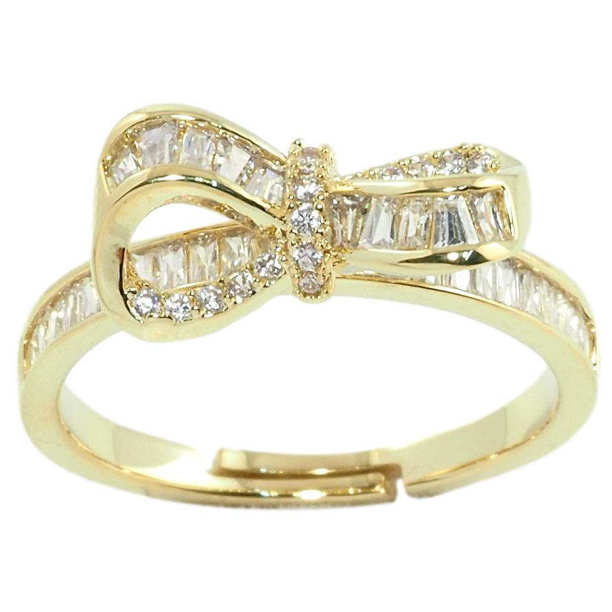 Кольцо Xuping QQMM Позолота 14K Кристальный бант фото №1