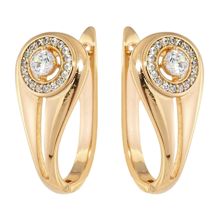 Серьги Xuping Позолота 18K английский замок Инкрустация цирконием фото №22