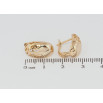 Серьги Xuping Позолота 18K английский замок Резной узор на одну сторону фото №2