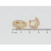 Серьги Xuping Позолота 18K английский замок Овалы с резным узором и цирконием фото №2 Серьги Xuping Позолота 18K английский замок Овалы с резным узором и цирконием фото №2