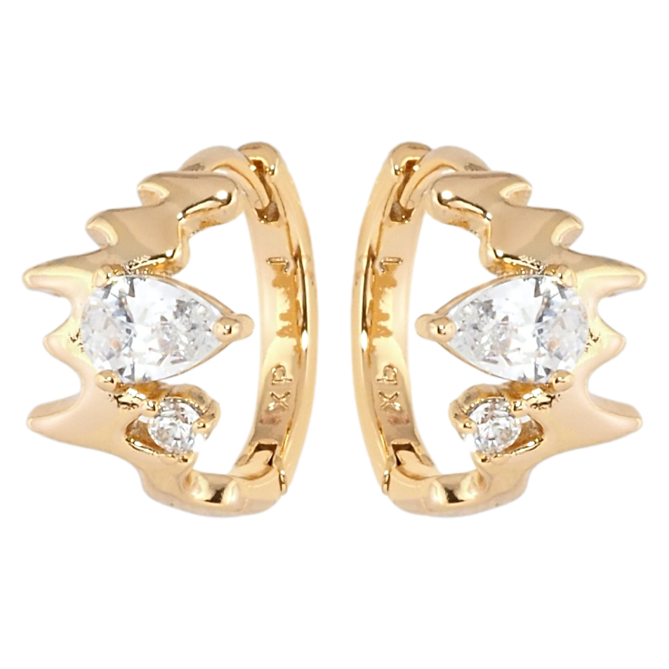 Серьги Xuping Позолота 18K колечки Декоративный узор с цирконием фото №10