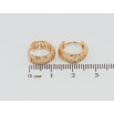 Сережки Xuping Позолота 18K колечка Різьблений орнамент фото №2