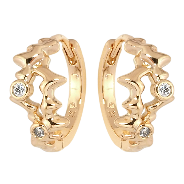 Серьги Xuping Позолота 18K колечки Декоративный узор с цирконием фото №1