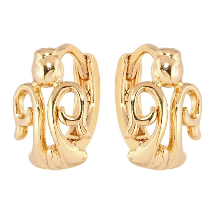 Серьги Xuping Позолота 18K колечки Ангелочки фото №9 Серьги Xuping Позолота 18K колечки Ангелочки фото №9