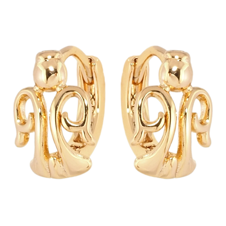 Сережки Xuping Позолота 18K колечка Янголятка фото №1