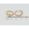 Серьги Xuping Позолота 18K колечки Инкрустация цирконием фото №2