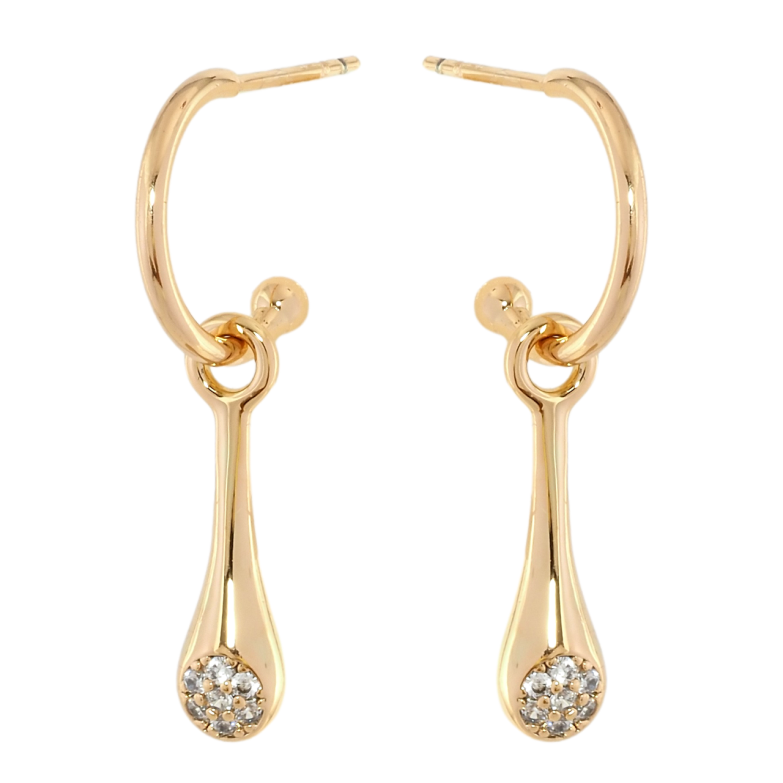 Сережки Xuping Позолота 18K пусети Декоративні підвіски на дужках 2 в 1 фото №1