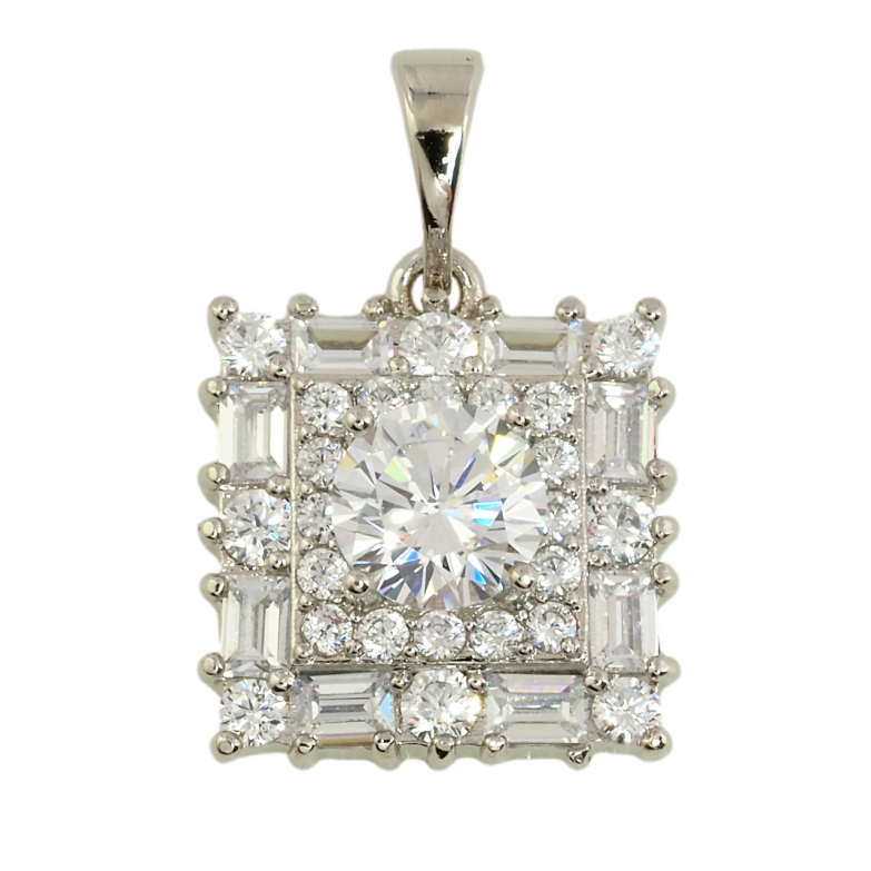 Кулон Xuping Родій Інкрустація цирконієм для ланцюжка до 5мм фото №1 Кулон Xuping Родій Інкрустація цирконієм для ланцюжка до 5мм фото №1