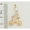 Кулон Xuping Позолота 18K Велосипедист для ланцюжка до 5мм фото №2 Кулон Xuping Позолота 18K Велосипедист для ланцюжка до 5мм фото №2