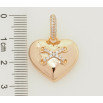 Кулон Xuping Позолота 18K Серце з візерунком з цирконію для ланцюжка до 5мм фото №2 Кулон Xuping Позолота 18K Серце з візерунком з цирконію для ланцюжка до 5мм фото №2