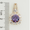 Кулон Xuping Позолота 18K Сиреневый фианит в обрамлении циркония для цепочки до 4мм фото №2 Кулон Xuping Позолота 18K Сиреневый фианит в обрамлении циркония для цепочки до 4мм фото №2