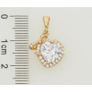 Кулон Xuping Позолота 18K Кришталеве серце з бантом для ланцюжка до 5мм фото №2