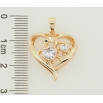 Кулон Xuping Позолота 18K Сердце с черепашками для цепочки до 5мм фото №2