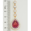 Кулон Xuping Позолота 18K Изящная подвеска с цирконием и малиновыми фианитами для цепочки до 4мм фото №2 Кулон Xuping Позолота 18K Изящная подвеска с цирконием и малиновыми фианитами для цепочки до 4мм фото №2