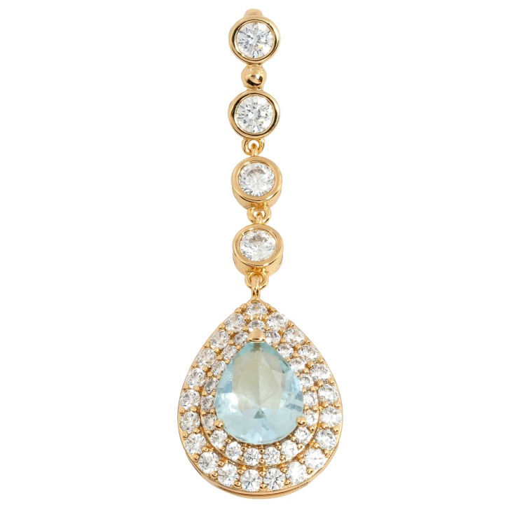 Кулон Xuping Позолота 18K Изящная подвеска с цирконием и голубым фианитом для цепочки до 4мм фото №24 Кулон Xuping Позолота 18K Изящная подвеска с цирконием и голубым фианитом для цепочки до 4мм фото №24