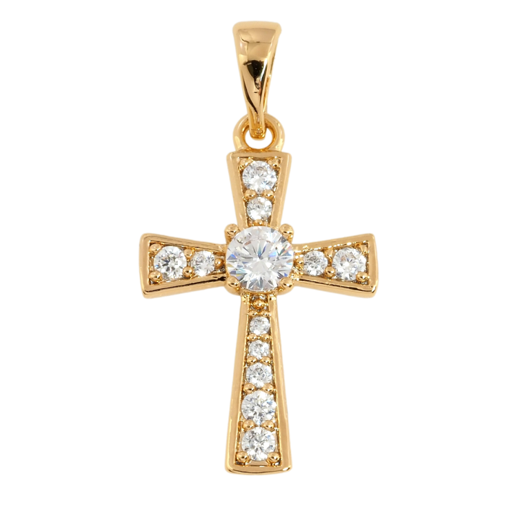 Кулон Xuping Позолота 18K Крест с цирконием для цепочки до 5мм фото №20 Кулон Xuping Позолота 18K Крест с цирконием для цепочки до 5мм фото №20